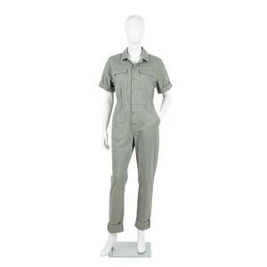 WE THE FREE Free People Movement Utility Jumpsuit L Sage Green Cotton One Piece